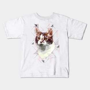 Cat (Low Poly) Kids T-Shirt